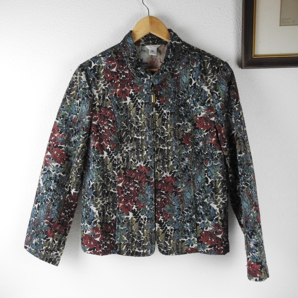 Women's Woven Jacquard Floral Blazer / Christopher Banks Women's Jacket